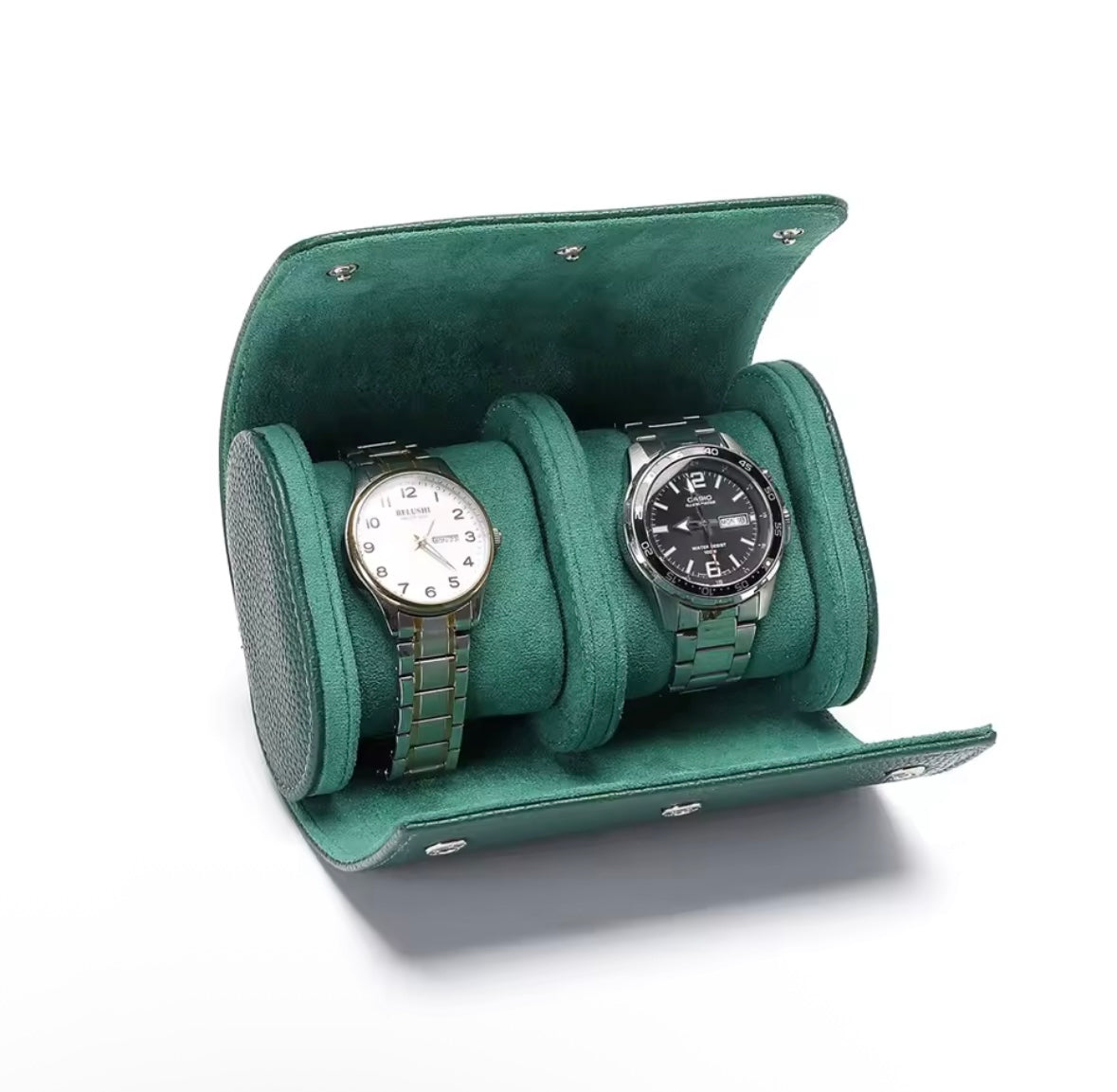 Étui de Voyage en Cuir pour 1, 2 ou 3 Montres – Pochette Luxe avec Intérieur Suédine