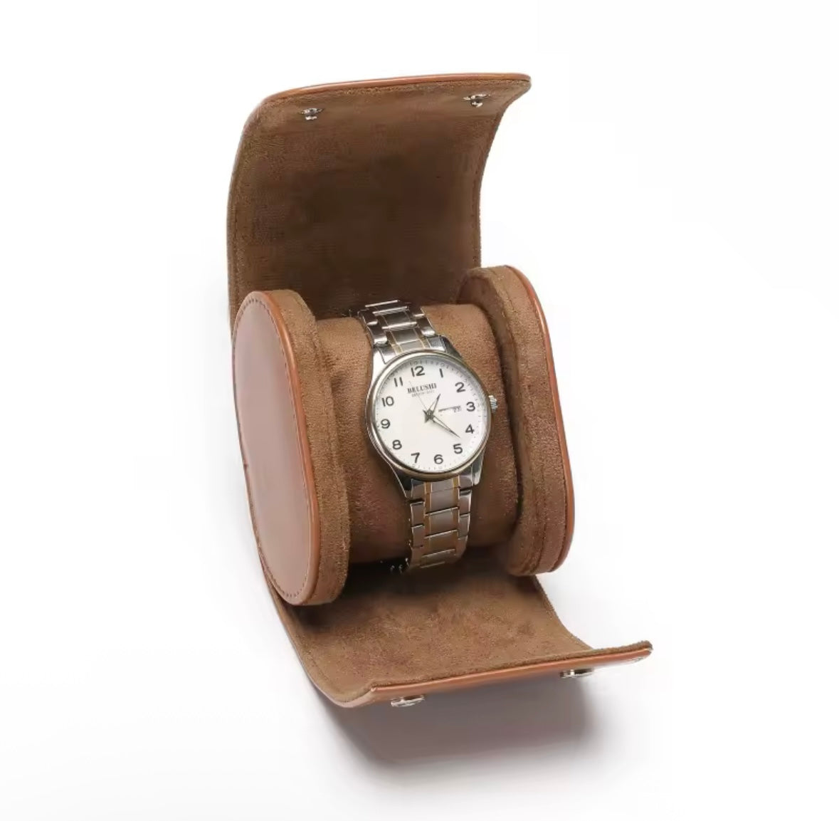 Étui de Voyage en Cuir pour 1, 2 ou 3 Montres – Pochette Luxe avec Intérieur Suédine