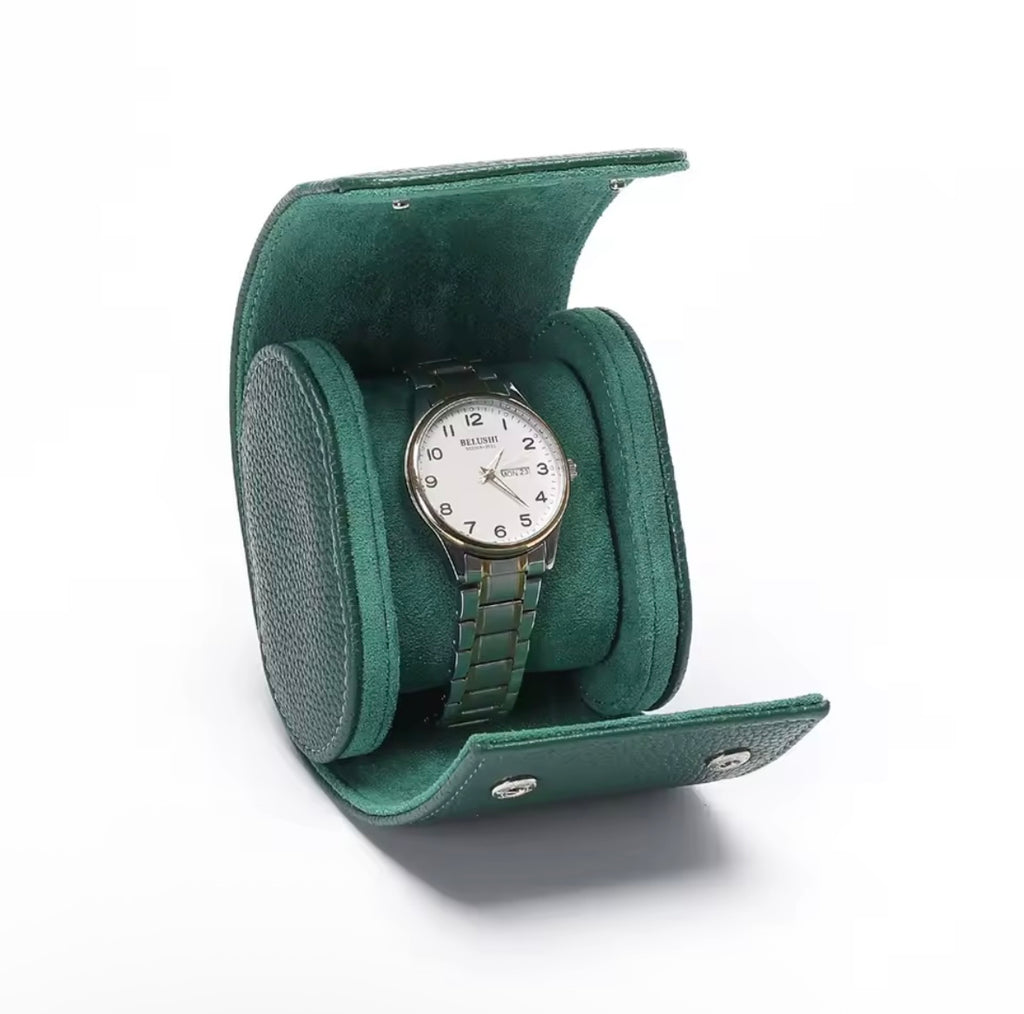 Étui de Voyage en Cuir pour 1, 2 ou 3 Montres – Pochette Luxe avec Intérieur Suédine