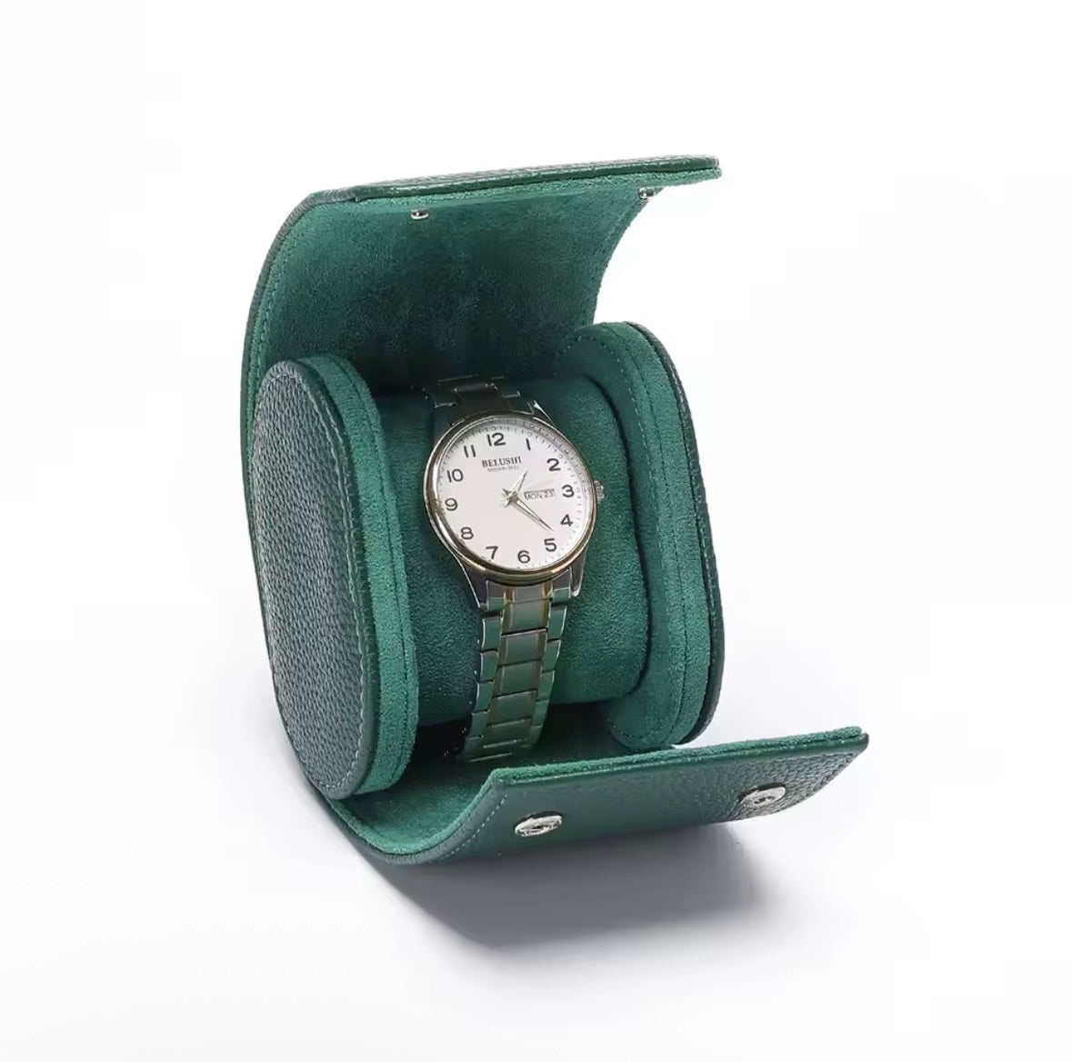 Étui de Voyage en Cuir pour 1, 2 ou 3 Montres – Pochette Luxe avec Intérieur Suédine